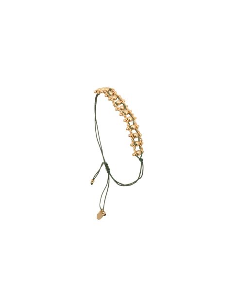 Pulsera Cliff Cord de latón verde