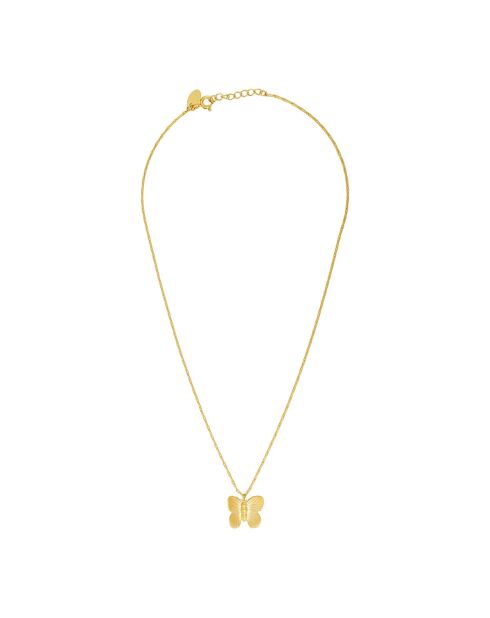 Collar con forma de mariposa en latón dorado