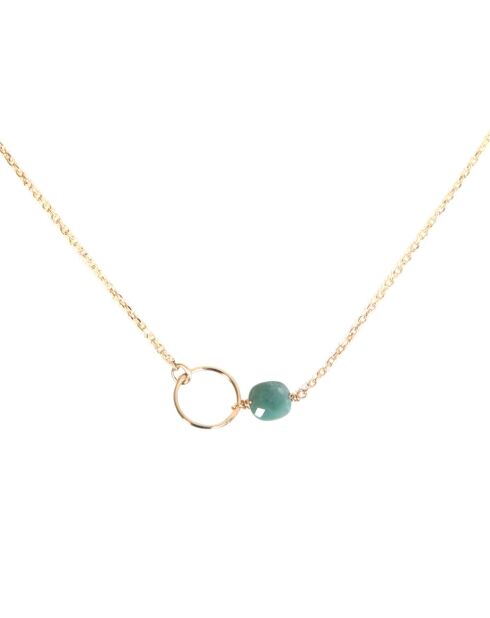 Collar Fidji de latón verde