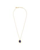 Halskette Swann aus blauem Messing