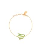 Schlangenarmband aus grünem Messing