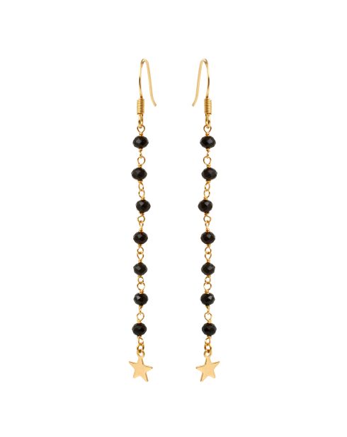 Boucles d'oreilles Delhi en laiton noires