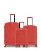 Lot de 3 valises cabine S grand format, weekend et cabine Galina orange