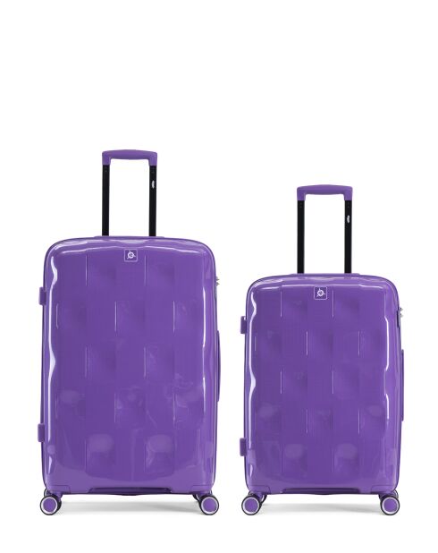 Lot de 2 valises cabine S grand format et weekend Aquila violet