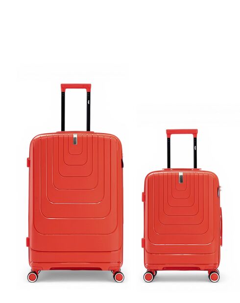 Lot de 2 valises cabine S grand format et cabine Galina orange