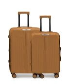 Lot de 2 valises cabine S grand format et weekend Eridan moutarde
