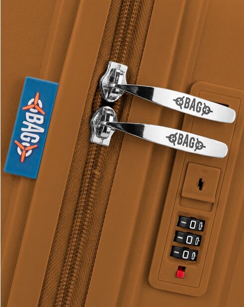 Lot de 2 valises cabine S grand format et weekend Eridan moutarde