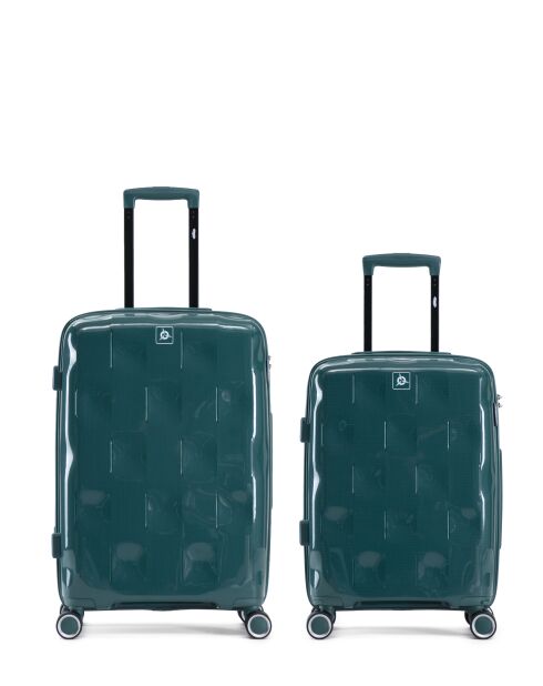 Lot de 2 valises cabine S weekend et cabine Aquila vert fonce
