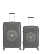 Lot de 2 valises cabine S grand format et weekend ORION gris fonce