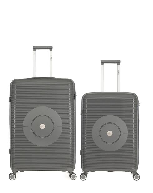 Lot de 2 valises cabine S grand format et weekend ORION gris fonce