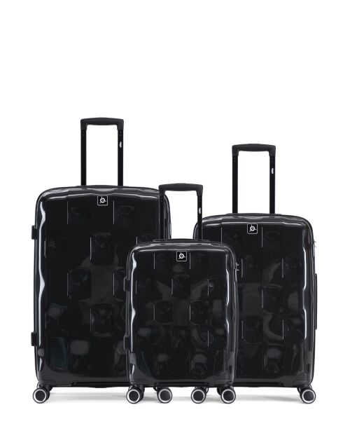 Lot de 3 valises cabine S grand format, weekend et cabine Aquila noir