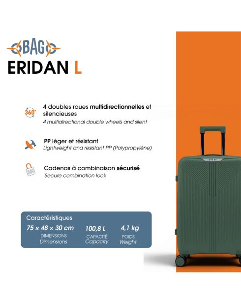 Valise Long Séjour grand format L Eridan moutarde - 75 x 48 x 32 cm