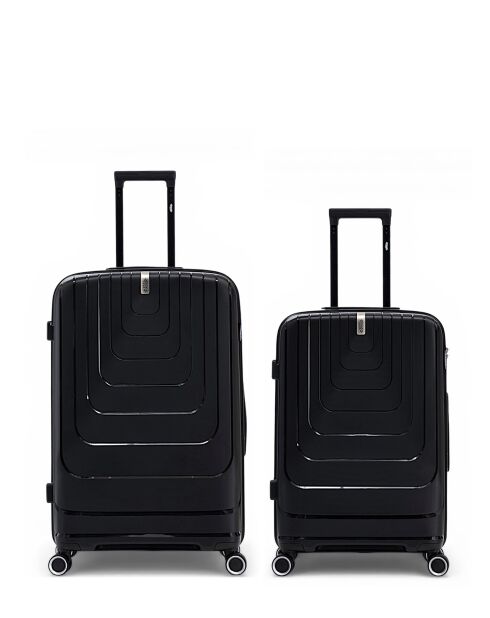 Lot de 2 valises cabine S grand format et weekend Galina noir