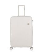 2 Valises 4 roues simples Cassiopée 73/63 cm blanches