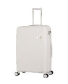 2 Valises 4 roues simples Cassiopée 73/63 cm blanches