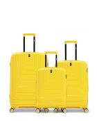 Lot de 3 valises cabine S grand format, weekend et cabine Galina jaune