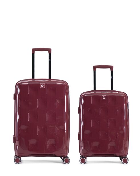 Lot de 2 valises cabine S weekend et cabine Aquila bordeaux