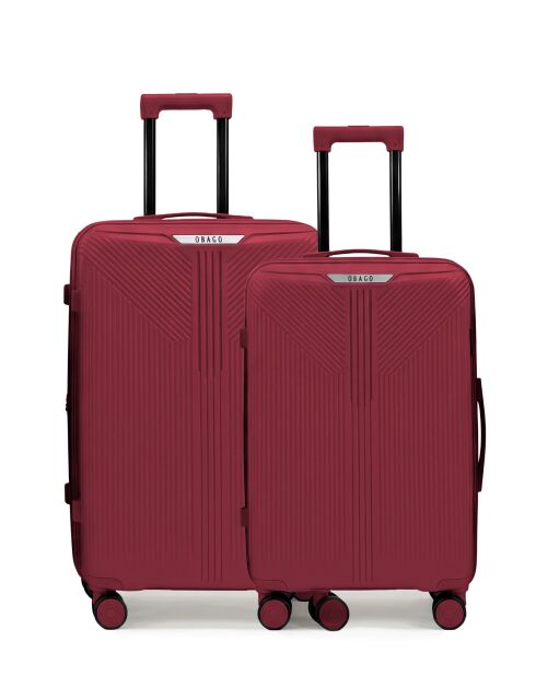 Lot de 2 valises cabine S grand format et weekend Eridan bordeaux