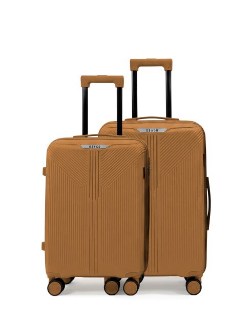Lot de 2 valises cabine S weekend et cabine Eridan moutarde