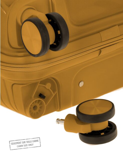 Lot de 2 valises cabine S weekend et cabine Eridan moutarde