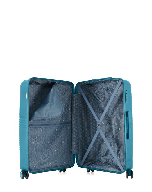 Lot de 2 valises cabine S grand format et weekend CASSIOPEE bleu paon