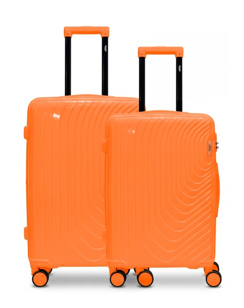 Lot de 2 valises cabine S grand format et weekend Hydra orange