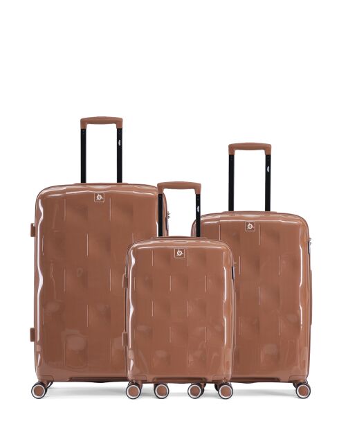 Lot de 3 valises cabine S grand format, weekend et cabine Aquila cafe