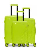 Lot de 3 valises cabine S grand format, weekend et cabine Hydra vert