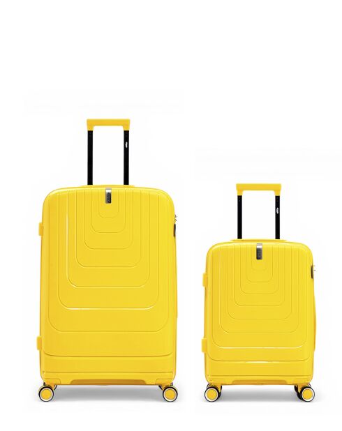 Lot de 2 valises cabine S grand format et cabine Galina jaune
