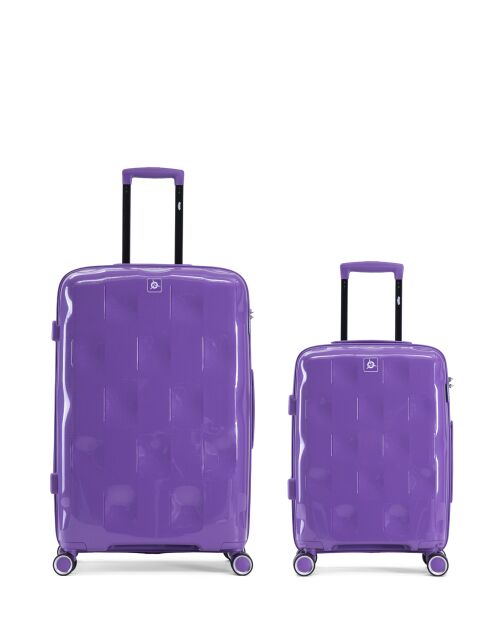 Lot de 2 valises cabine S grand format et cabine Aquila violet