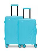 Lot de 2 valises cabine S grand format et weekend Hydra bleu ciel