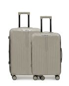 Lot de 2 valises cabine S grand format et weekend Eridan gris clair