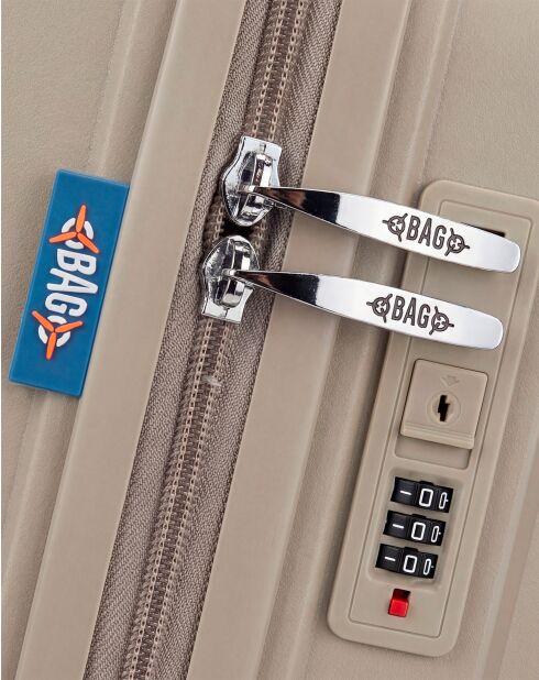 Lot de 2 valises cabine S grand format et weekend Eridan gris clair