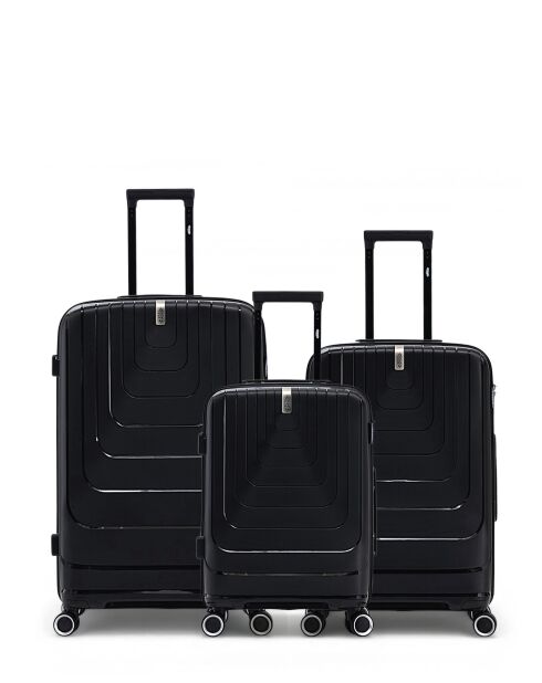 Lot de 3 valises cabine S grand format, weekend et cabine Galina noir