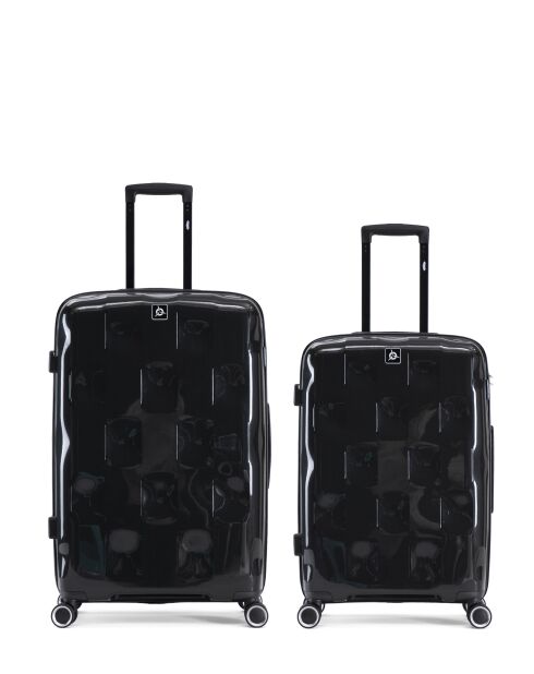 Lot de 2 valises cabine S grand format et weekend Aquila noir