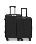 Lot de 2 valises cabine S grand format et weekend Eridan noir