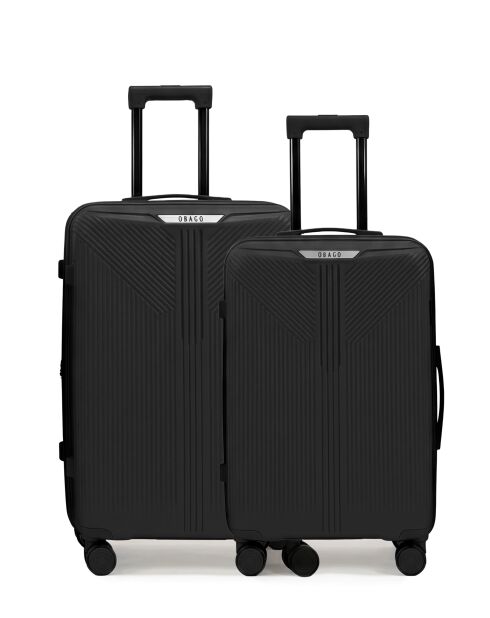 Lot de 2 valises cabine S grand format et weekend Eridan noir