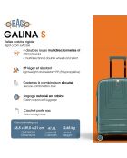 Valise cabine S Galina rouge-55,50 x 39,50 x 21 cm
