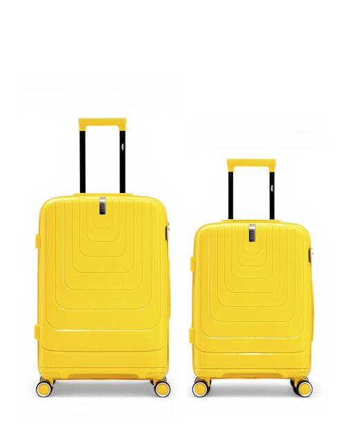 Lot de 2 valises cabine S weekend et cabine Galina jaune