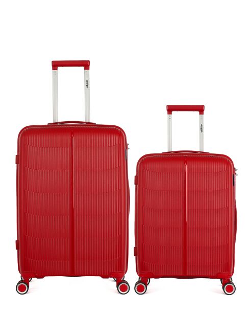 2 Valises Weekend & Cabine Andromede Rouge Foncé