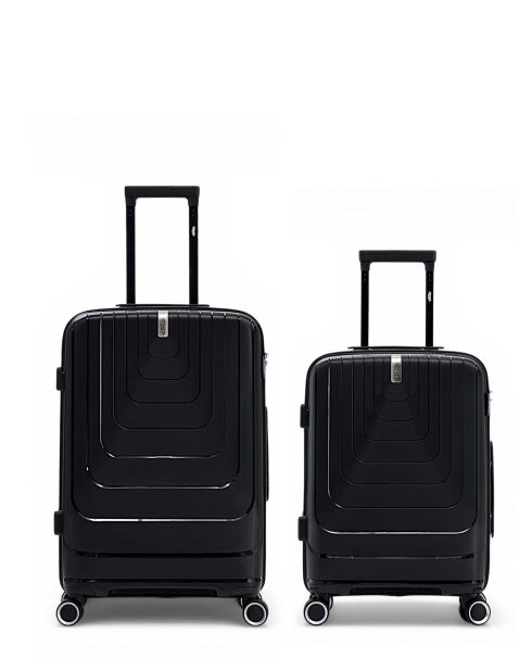 Lot de 2 valises cabine S weekend et cabine Galina noir