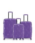 Lot de 3 valises cabine S grand format, weekend et cabine Aquila violet