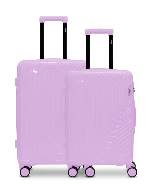 Lot de 2 valises cabine S grand format et weekend Hydra violet