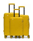 Lot de 3 valises cabine S grand format, weekend et cabine Hydra jaune