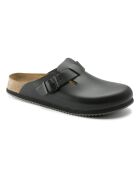 Sabots en cuir Boston noirs