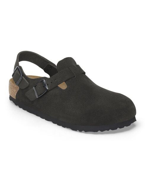 Tokio II Suede zwarte fluwelen klompen