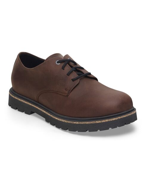 Highwood Lace Low Havana Schuhe aus geöltem Leder