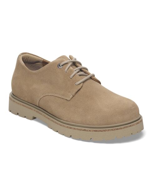 Chaussures en cuir velours Highwood taupe