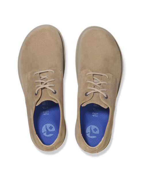 Chaussures en cuir velours Highwood taupe