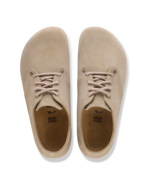 Chaussures en cuir velours Maine taupe